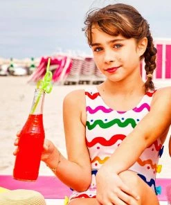 Lola + The Boys Bows And Waves Swimsuit