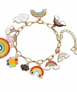 Lola + The Boys Rainbows And Clouds Charm Bracelet