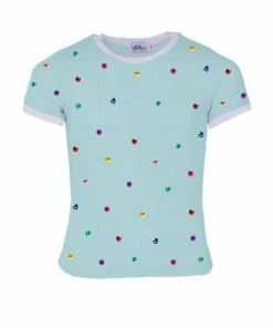 Lola + The Boys Baby Blue Rainbow Gem Short Set Girls