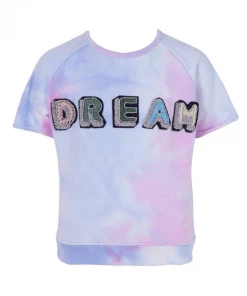 Lola + The Boys Girls Beaded DREAM Tie Dye Shirt