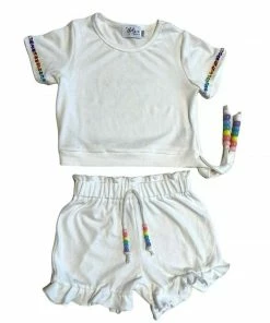Lola + The Boys Candy Beaded Ruffle Set Girls