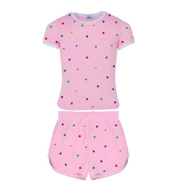 Lola + The Boys Pink Gem Short Set New Arrivals