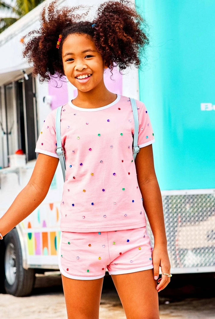 Lola + The Boys Pink Gem Short Set New Arrivals