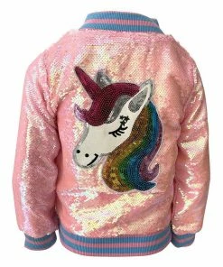 Lola + The Boys Pretty In Pink Unicorn Sequin Set