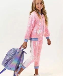 Lola + The Boys Pretty In Pink Unicorn Sequin Set