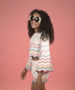 Lola + The Boys Rainbow Wave Short Set