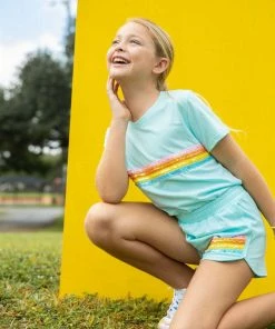 Lola + The Boys Sequin Stripe Set