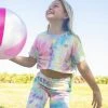 Lola + The Boys Girls Tie Dye Cropped Set