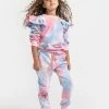 Lola + The Boys Girls Tie Dye Patch Jogger Set