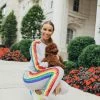 Lola + The Boys Women's Sequin Rainbow Tracksuit Set