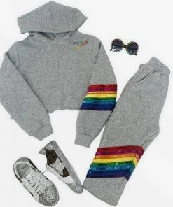 Lola + The Boys New Arrivals You Are Amazing Sequin Jogger Set