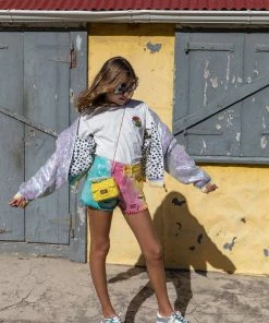 Lola + The Boys Bubble Gum Tie Dye Shorts Girls