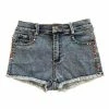 Lola + The Boys Girls Rainbow Crystal Denim Short