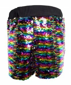 Lola & The Boys Rainbow Sequin Flip Shorts Girls