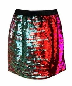 Lola + The Boys Cherry Ombre Sequin Skirt Girls