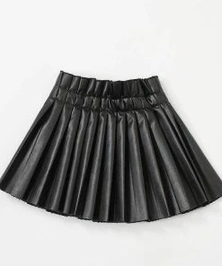 Lola + The Boys New Arrivals Pleated Vegan Leather Mini Skirt