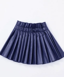 Lola + The Boys New Arrivals Pleated Vegan Leather Mini Skirt