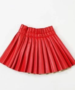 Lola + The Boys New Arrivals Pleated Vegan Leather Mini Skirt
