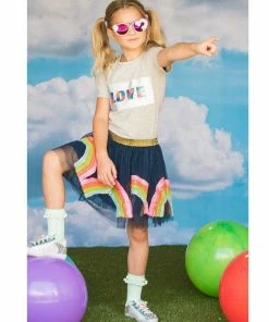 Lola & The Boys Girls Rainbow Sequin Tutu