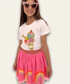 Lola & The Boys Girls Rainbow Sequin Tutu