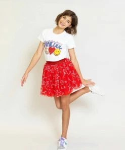 Lola + The Boys Sparkling Star Red Tutu Girls