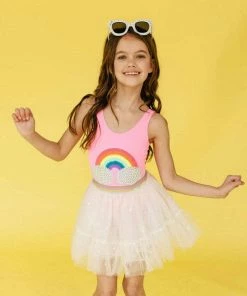 Lola + The Boys Spin And Sparkle "Midi" Short Skirt