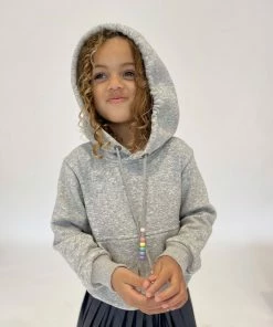 Lola + The Boys Crystal Rainbow Rain Hoodie