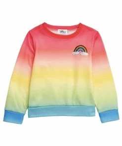 Lola + The Boys Rainbow Ombre Sweatshirt Girls