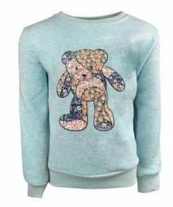Lola + The Boys Sky Blue Teddy Sweatshirt