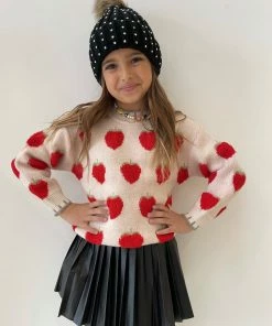 Lola + The Boys New Arrivals Strawberry Fields Sweater