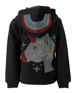 Lola + The Boys Girls Wanderlust Crystal Unicorn Hoodie