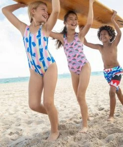 Lola + The Boys Double Rainbow Swimsuit New Arrivals