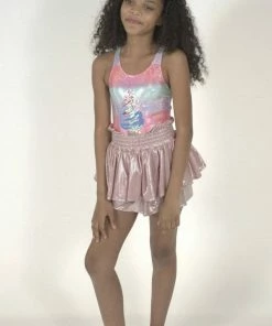 Lola + The Boys Metallic Ice Cream One Piece Swim