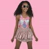 Lola + The Boys Metallic Ice Cream One Piece Swim