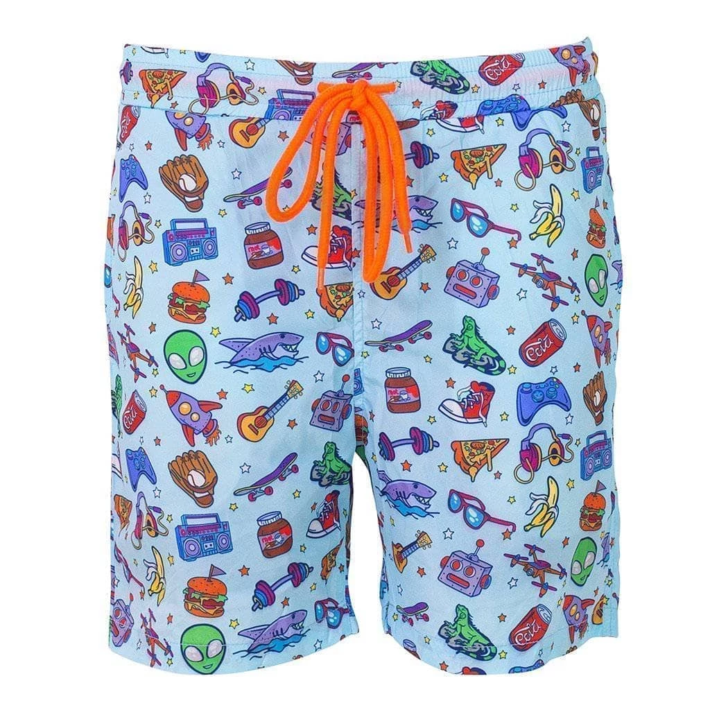 Lola + The Boys Alien Doodle Swim Shorts