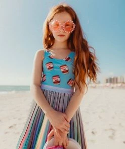 Lola + The Boys Girls Nutella Swimsuit