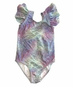 Lola + The Boys Girls Mermaid Bow Swimsuit