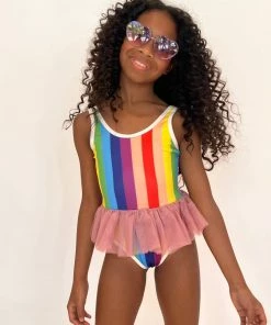 Lola & The Boys Rainbow Tutu Swimsuit