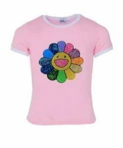 Lola + The Boys Happy Daisy Ringer Tee Shirt Girls