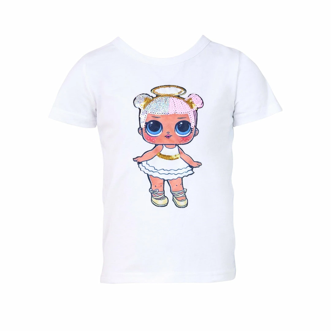 Lola & The Boys Girls Sequin Doll T-Shirt