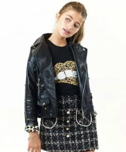 Lola + The Boys Leopard Lips T-shirt