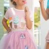 Lola + The Boys Girls Peach Ice Cream Ringer T-Shirt