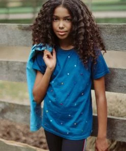 Lola + The Boys Girls Rainbow Gem T-Shirt