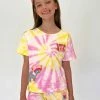 Lola + The Boys YAY Patch Tie Dye Short Set New Arrivals